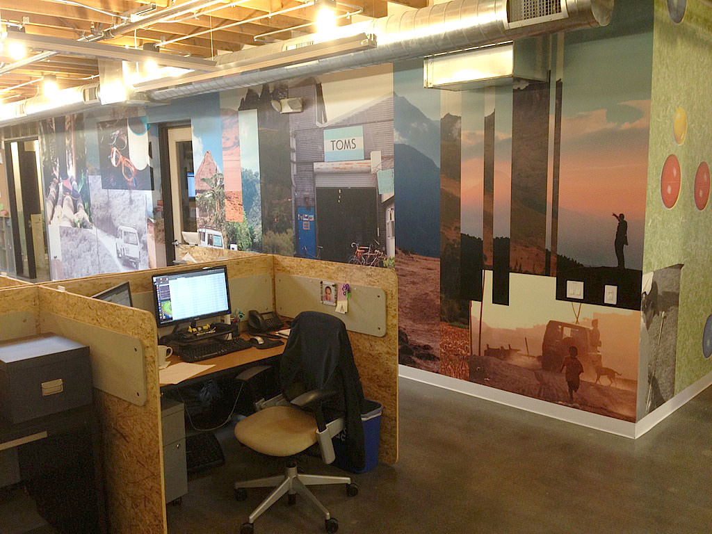 WALL GRAPHICS FOR TOMS HEADQUARTERS 